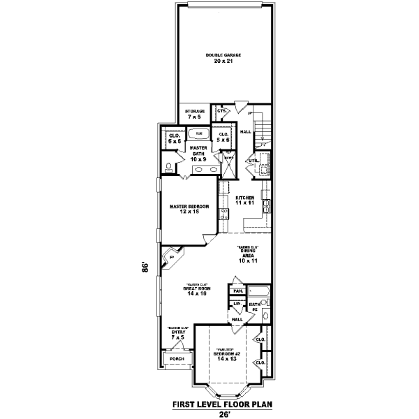 European Floor Plan - Main Floor Plan #81-13659