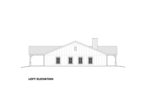 Exterior - Other Elevation 1 for Barndominium House Plan #1117-50 - 5 bed, 3.5 bath