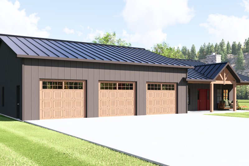 House Blueprint - Exterior - Other Elevation 1 for Barndominium House Plan #1064-456 - 2 bed, 2 bath