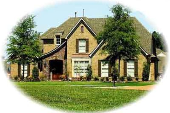 Exterior - Front Elevation for European House Plan #81-563 - 4 bed, 3.5 bath