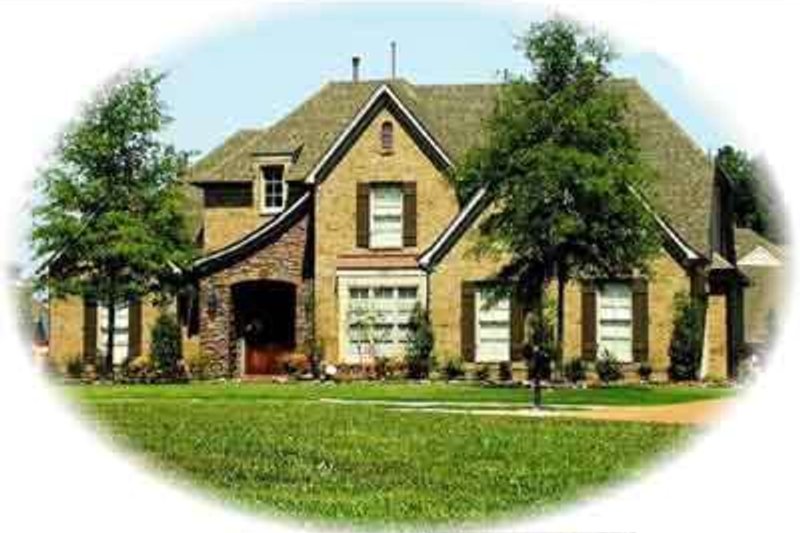 European Style House Plan - 4 Beds 3.5 Baths 3489 Sq/Ft Plan #81-563 Exterior