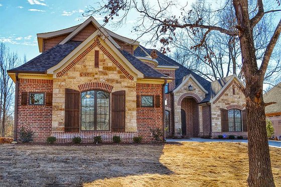 Exterior - Front Elevation 6 for European House Plan #17-2499 - 4 bed, 3.5 bath