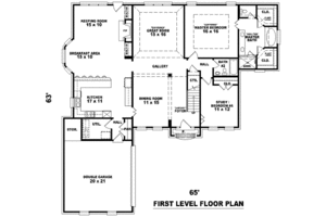 Floor Plan - Main Floor for European House Plan #81-1144 - 3 bed, 3 bath