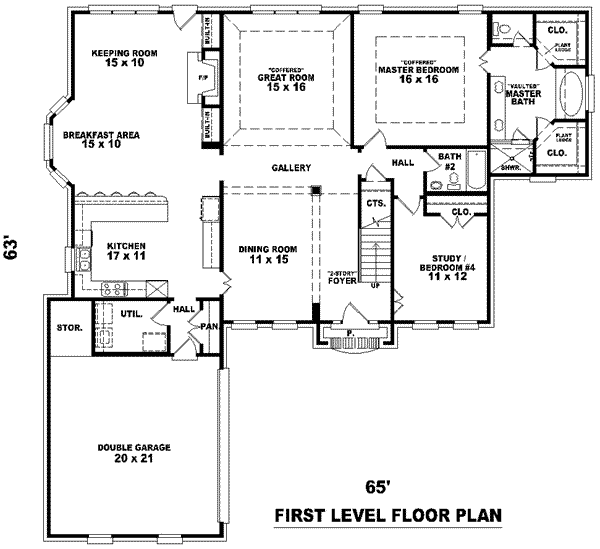 European Floor Plan - Main Floor Plan #81-1144