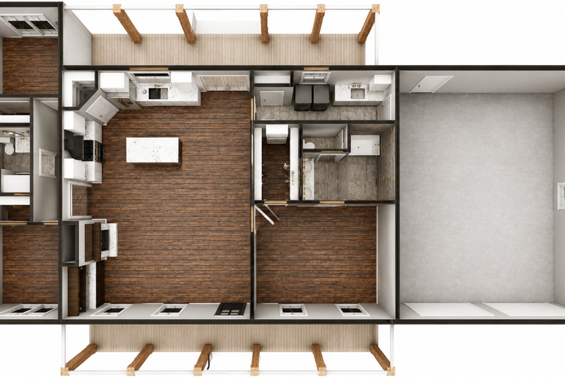 House Blueprint - Interior - Other for Farmhouse House Plan #44-313 - 3 bed, 2 bath