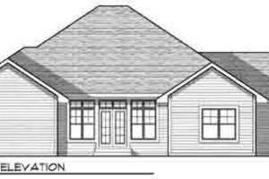 Exterior - Rear Elevation for Traditional House Plan #70-828 - 3 bed, 2 bath