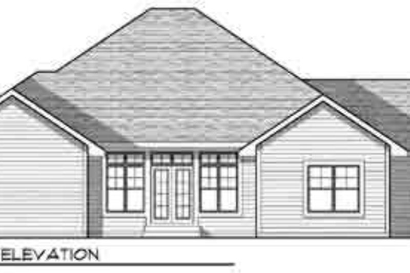 Home Plan - Exterior - Rear Elevation for Traditional House Plan #70-828 - 3 bed, 2 bath