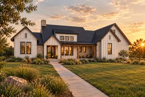 Dream House Plan - Exterior - Front Elevation for Farmhouse House Plan #80-230 - 4 bed, 2.5 bath