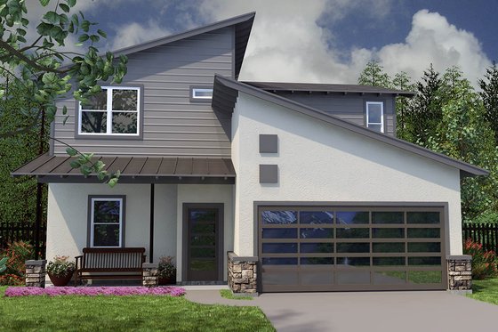 House Plan Design - Modern Exterior - Front Elevation Plan #472-8