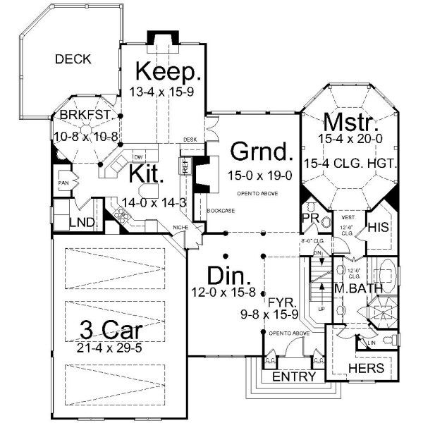 Dream House Plan - European Floor Plan - Main Floor Plan #119-130