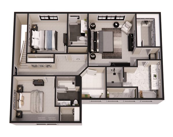 Bungalow Floor Plan - Upper Floor Plan #51-1381