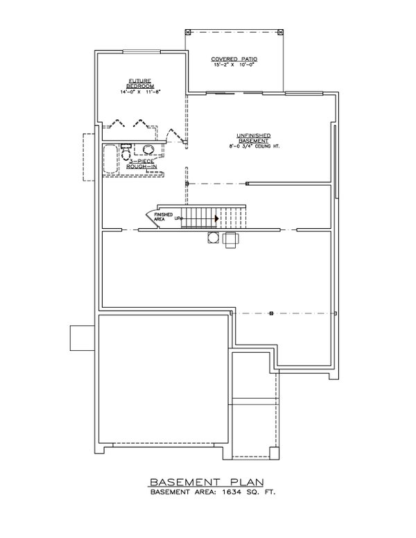 Prairie Floor Plan - Lower Floor Plan #1100-19