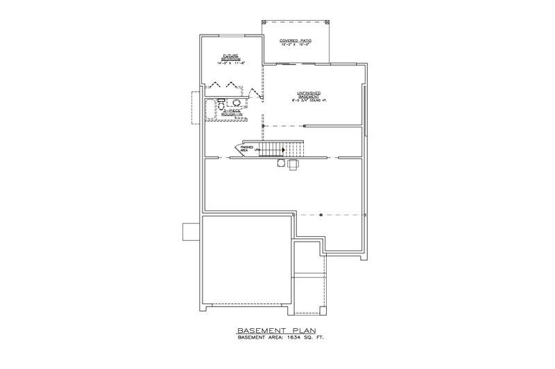 Dream House Plan - Floor Plan - Lower Floor for Prairie House Plan #1100-19 - 3 bed, 2 bath