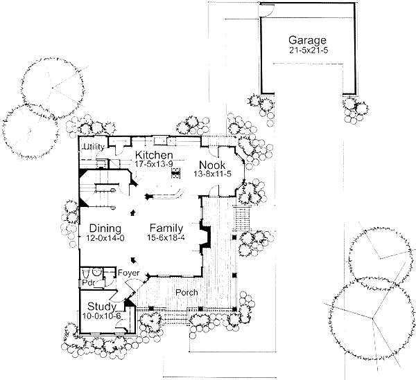 Home Plan - Country Floor Plan - Main Floor Plan #120-125