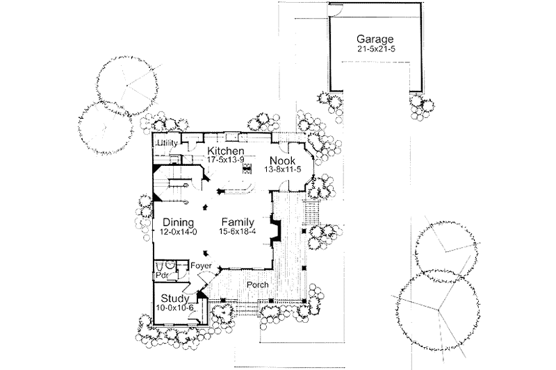 Home Plan - Floor Plan - Main Floor for Country House Plan #120-125 - 3 bed, 3 bath