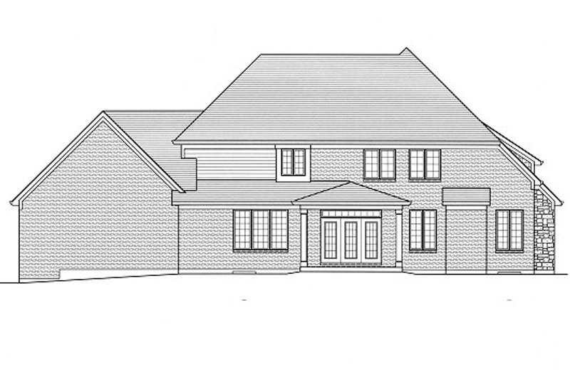 Dream House Plan - Exterior - Rear Elevation for Traditional House Plan #46-500 - 4 bed, 3.5 bath