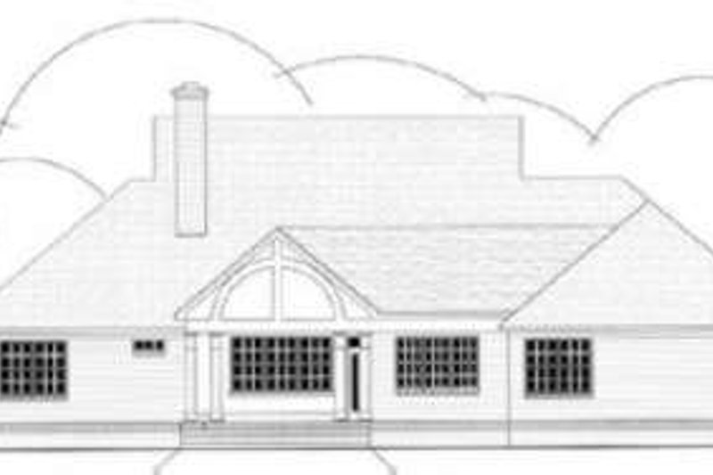 House Design - Exterior - Rear Elevation for Southern House Plan #406-105 - 4 bed, 3.5 bath