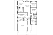 Adobe / Southwestern Style House Plan - 4 Beds 2 Baths 1719 Sq/Ft Plan #1-349 