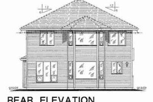 Exterior - Rear Elevation for Traditional House Plan #18-4259 - 4 bed, 2.5 bath