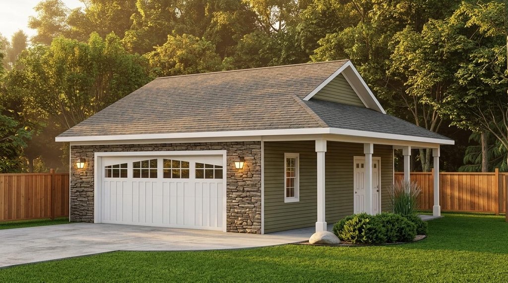 Exterior - Front Elevation 2 for Country House Plan #1064-51, 1 bath