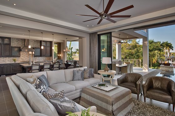 Interior - Family Room 1 for Contemporary House Plan #930-20 - 3 bed, 4 bath