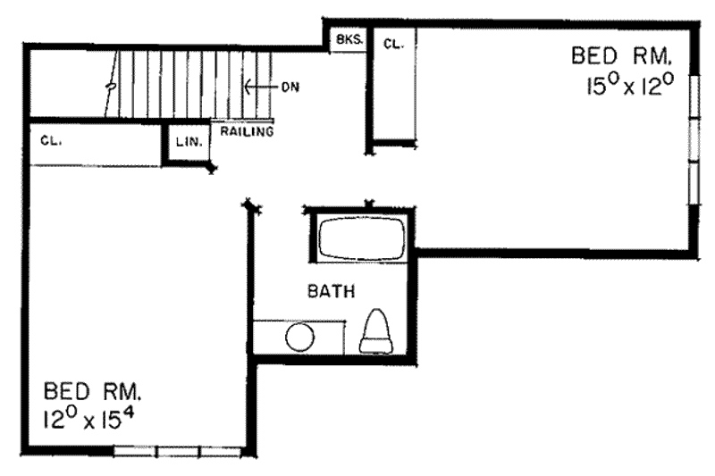Home Plan - Floor Plan - Upper Floor for European House Plan #72-169 - 3 bed, 4 bath