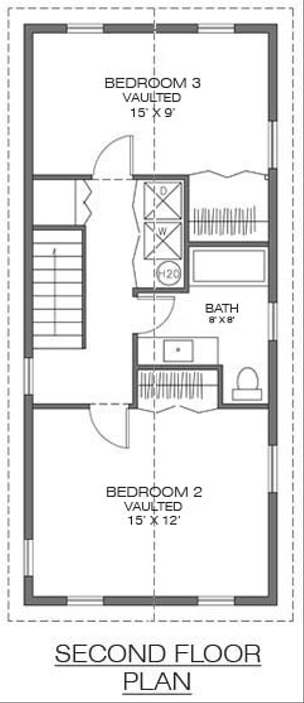 Farmhouse Floor Plan - Upper Floor Plan #486-1