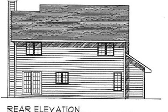 Exterior - Rear Elevation for Traditional House Plan #70-170 - 4 bed, 2.5 bath