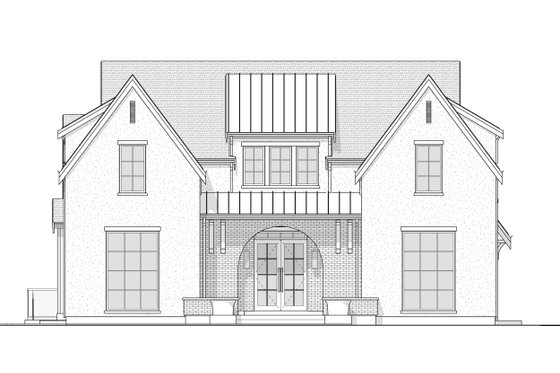 Exterior - Front Elevation 5 for European House Plan #1114-13 - 4 bed, 3.5 bath