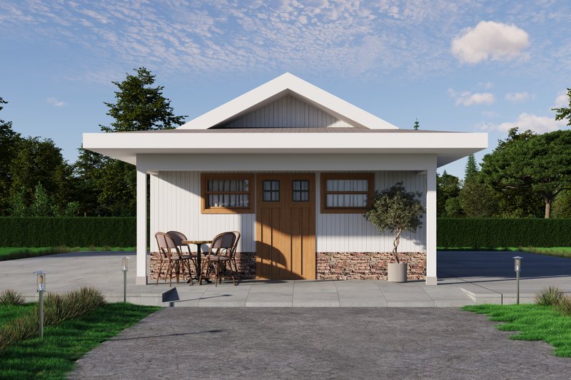 Dream House Plan - Exterior - Front Elevation 4 for Ranch House Plan #1106-76 - 2 bed, 2 bath