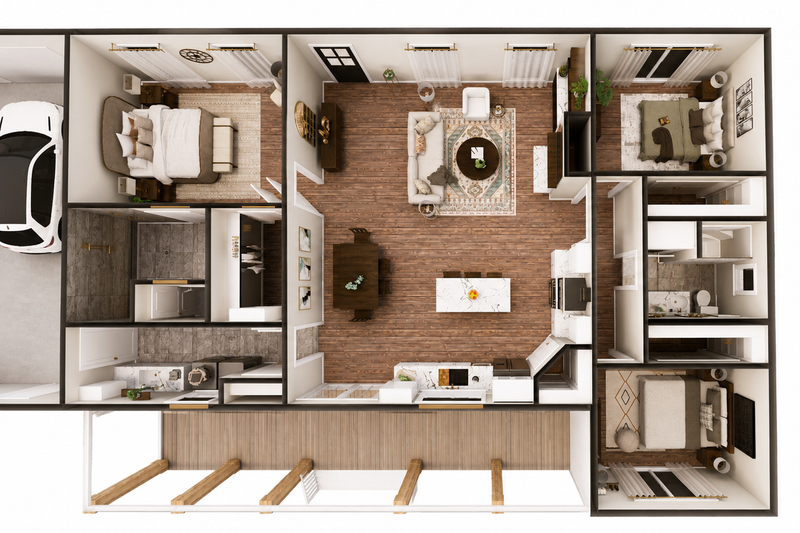 House Blueprint - Interior - Other 2 for Farmhouse House Plan #44-313 - 3 bed, 2 bath