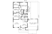 Adobe / Southwestern Style House Plan - 4 Beds 2 Baths 1400 Sq/Ft Plan #1-318 