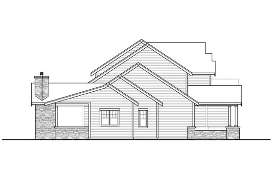 Exterior - Other Elevation for Craftsman House Plan #124-1229 - 3 bed, 2.5 bath