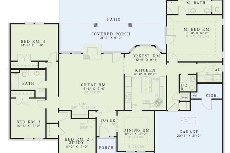 Dream House Plan - Exterior - Front Elevation 4 for Traditional House Plan #17-148 - 4 bed, 2.5 bath