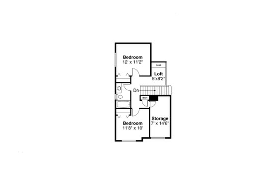 Floor Plan - Upper Floor House Plan #124-595 - 3 bed, 2.5 bath