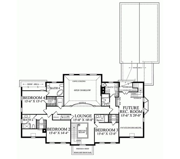 House Design - Colonial Floor Plan - Upper Floor Plan #137-230