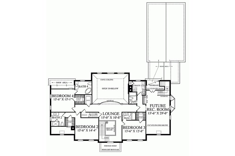 Home Plan - Floor Plan - Upper Floor for Colonial House Plan #137-230 - 4 bed, 5 bath