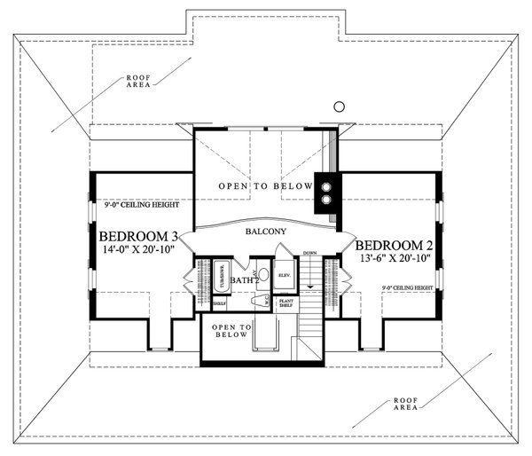 House Blueprint - Cottage Floor Plan - Upper Floor Plan #137-384