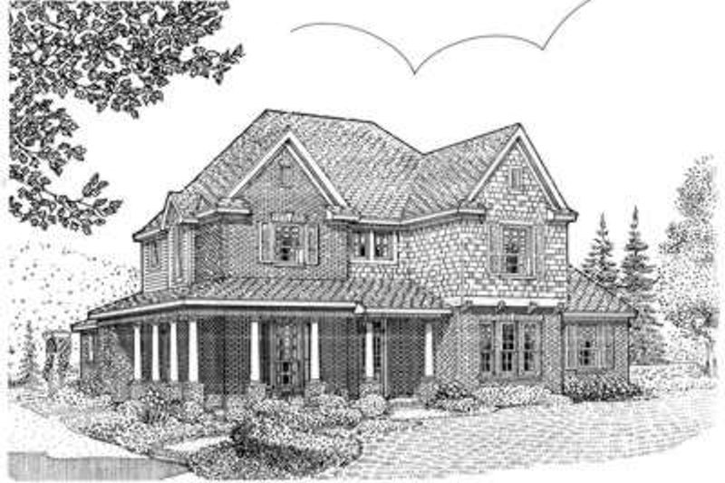 Dream House Plan - European Exterior - Front Elevation Plan #410-411