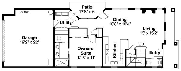 Architectural House Design - Floor Plan - Main Floor Plan #124-878
