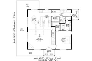 Floor Plan - Main Floor for Country House Plan #932-1014 - 5 bed, 3.5 bath