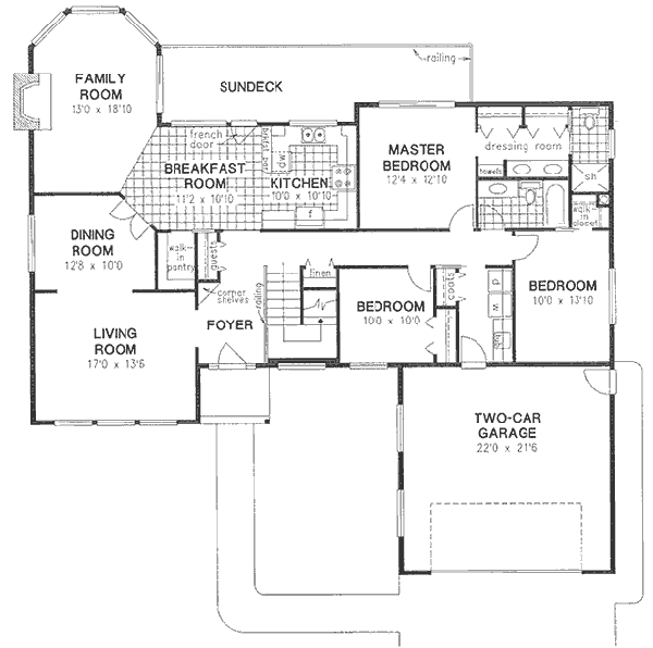 Ranch Floor Plan - Main Floor Plan #18-9026