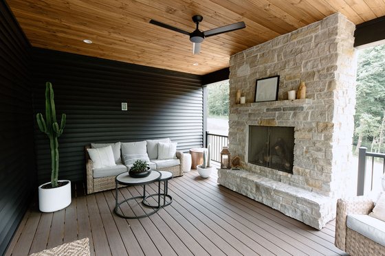 Exterior - Covered Porch for Farmhouse House Plan #928-393 - 5 bed, 3.5 bath