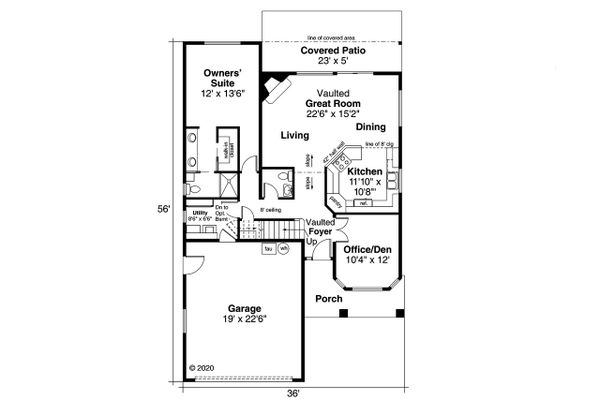 House Design - Floor Plan - Main Floor Plan #124-595