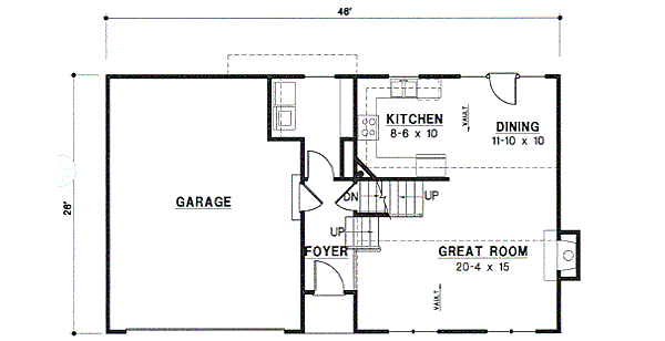 Traditional Floor Plan - Main Floor Plan #67-635