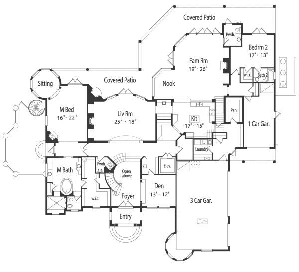 European Floor Plan - Main Floor Plan #417-449