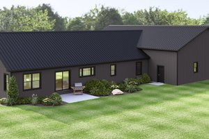 Exterior - Rear Elevation for Barndominium House Plan #1064-420 - 3 bed, 3 bath