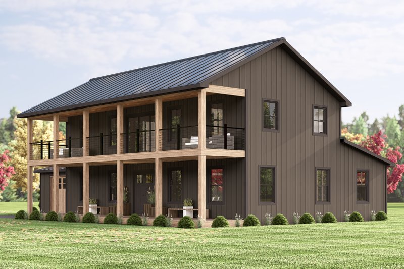 Dream House Plan - Exterior - Front Elevation 6 for Barndominium House Plan #1064-338 - 4 bed, 2.5 bath