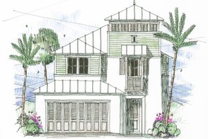 Beach Exterior - Front Elevation Plan #426-12