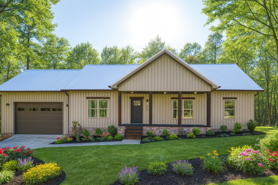 Farmhouse Exterior - Front Elevation Plan #44-274